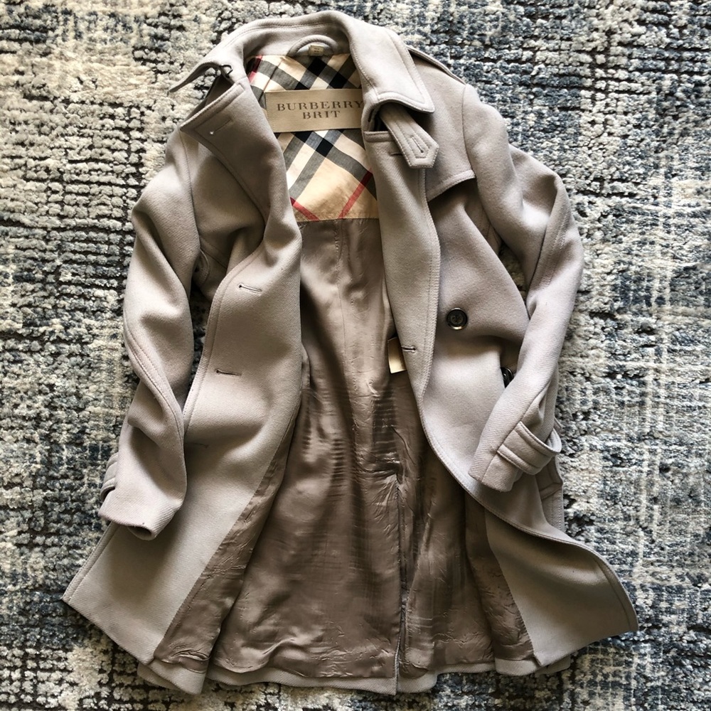 Authentic Burberry Brit Wool Cashmere Coat S4 - Picture 4 of 6